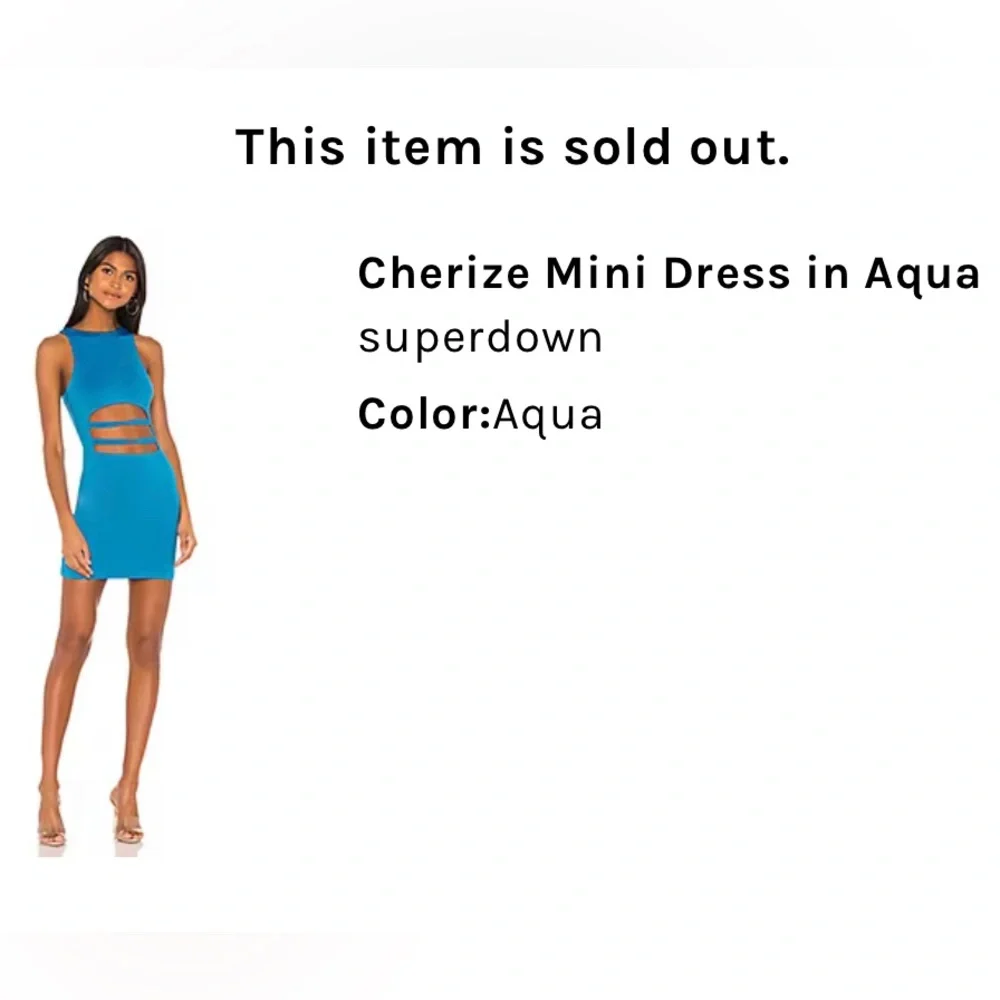 NWT SUPERDOWN Cherize Mini Dress in Aqua - Picture 4 of 4
